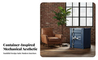 Shipping Container Locker utilitarian aesthetic Bedside Cabinet Retro Design Creative Look for children