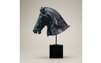 Horse Head Sculpture Antique-Inspired Horse Head Statue Retro for Living Room