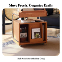 Rolling Sofa Trolley on Wheels Multi-Tier Rolling Cart Space-Saving Multifunctional for Homeowners, Small Areas, Bedroom