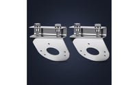 2 Pieces Stainless Steel Light Bracket No-Drill Mounting Bracket with Clamp Pre-Drilled Lamp Support Clamps Slim-Profile for Mechanics, Pickups