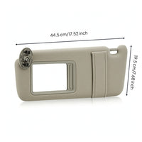 Beige Sun Visor with Mirror OEM-Style Automotive Sun Visor Replacement Padded for Car Owners, DIY Mechanics