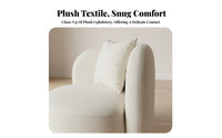 Curved 2-Seater Sofa Nordic Design Curved Settee Modern Minimalist Artistic Design for Homeowners, Duos, Living Room