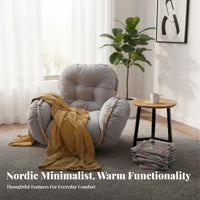 Fold-Expandable Floor Couch Space-Saving Adjustable Sleeper Loveseat Soft Cushioning High-Density Foam Filling for Bay Window