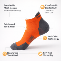 Ankle Socks for Men with Breathable Mesh and Odor Resistant Material, No Show Running for Summer Wear, Daily Casual Use Blend