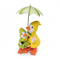Duck Statue with Umbrella Cute Duck with Umbrella Statue Weatherproof for Patio