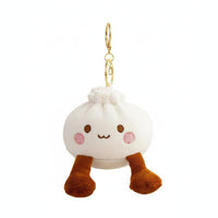 Cute Dumpling Stuffed Keychain Kawaii Aesthetic Stuffed Bun Charm Gift Idea for Keys