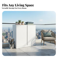 Balcony Storage Unit Waterproof Steel Storage Cabinet Large Capacity Standing Floor Cabinet for Adults, Office Workers, Outdoor, Hallway, Entryway