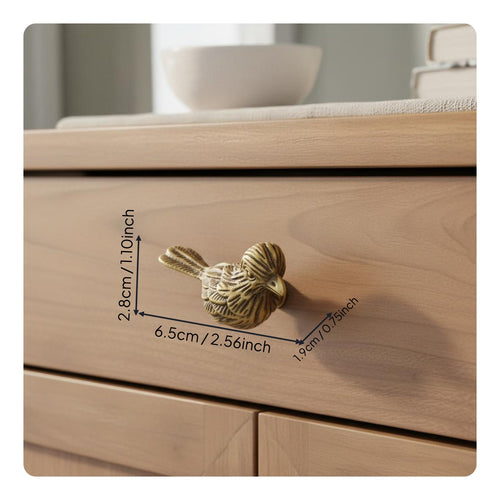 Bird Shaped Cabinet Knob Zinc Alloy Hollow Ball Cabinet Handle for Wardrobe