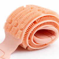 Back Scrubber for, Exfoliating Strap for Bathing, Long for Washing, Waterproof Belt, Unisex Accessories, Gray