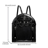 Ita Backpack with Transparent Panel Wing-Shaped-Wing Gothic Backpack Edgy Bag Sturdy for Cosplayers, Teens