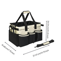 Cleaning Supply Organizer Bag 5 Compartments Cleaning Organizer Tote Open Top Household Storage for Janitors
