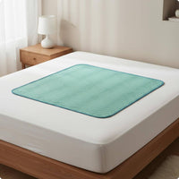 Washable Underpad Stitched Edging Mattress Protector Wavy Texture for Seat