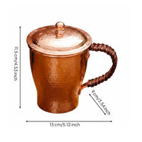 Handmade Copper Tea Cup Handmade Cup Polished Finish Hammered Copper Mug for Gifts