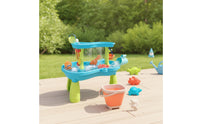 Outdoor Sand and Water Table Freestanding Water Table with Pail Plastic Toy Interactive for Toddlers