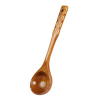 Vintage Wooden Spoon with Custom LOGO Large Soup Spoon for Home and Commercial Kitchen Cooking Hot Pot Long Handle Soup Spoon