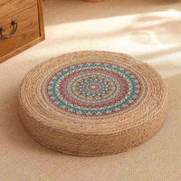 Straw Woven Meditation Cushion Round Floor Cushion