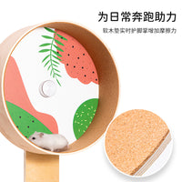 仓鼠实木跑轮金丝熊无声滚轮超静音大号软木垫支架跑轮跑球玩具