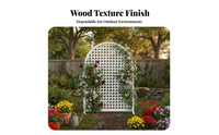 Weather-Resistant Arched Plant Trellis Sturdy Support Arched Top Trellis Long-Lasting Garden Archway Decorative Accent for Homeowners, DIY Enthusiasts, Vegetable Growers, Patio, Balcony, Lawn, Greenhouse