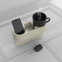 Seat Space Organizer Featuring Beverage Holders Holder Easy Installation Space Organizer Universal Fit Console Side Pocket for Road Trips