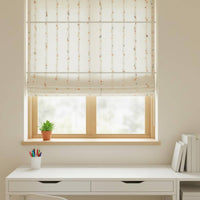 Decorative Tassel Curtain Light Blocking Blackout Roman Shade Easy to Install Window Treatment for Kids