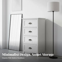 Tall Organizer with Baskets Space-Saving Design 5-Drawer Vertical Chest