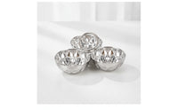 Faceted Three-Compartment Dish with Handle Long-Lasting 3-Compartment Condiment Bowl Compact Dipping Tray Food Safe for Home Dining