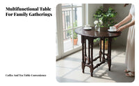 Oval fold-downpanel Table Foldable Design fold-down panel Table Vintage aesthetic Sturdy Construction for households, pairs