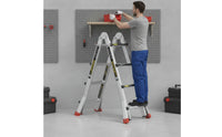 Foldable Folding Step Ladder Portable Aluminum Step Ladder Space-Saving Stepladder Multi-Purpose for Home, Indoor