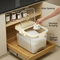 Storage Container 10kg Rice, Rice Dispenser with Measuring Cup, Airtight Kitchen Storage for Cereal, - Image 5