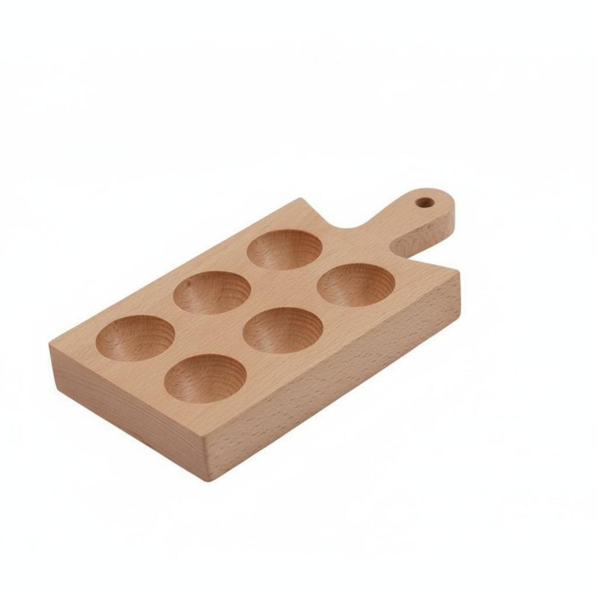 Beech Wood Egg Tray Handcrafted Wooden Egg Holder Farmhouse Decor Kitchenware for Pantry