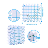 Knitting Blocking Mat Grid Lines Foam Blocking Tiles Includes T-Pins
