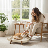 Cat Scratcher Lounger Corrugated Cat Scratcher with Catnip Ball Interactive Pet Accessory for Cats, Kittens