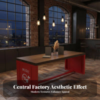 Industrial Booth Dining Set Upholstered Comfort Table with Matching Seats Durable Construction Commercial Furniture for Cafe Proprietors, Bars, Diners