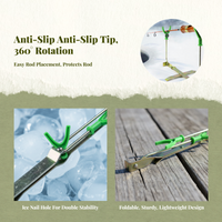 Foldable Fishing Rod Rack, Garage Organizer
