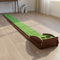 With Scale Marks Auto Ball Return Putting Mat Distance Markers Auto Return Putting Mat Alignment Markings Two Hole Design for Home, Office