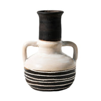 Resin Vase with Handles Artisan-Made Decorative Flower Vase Attractive for Study