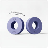 Compact Barbell Plates with 2-Inch Hole Slimline Standard Weight Plates Long-Wearing Weights Long-Lasting for Weightlifters
