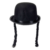 Black Round Braided Hat for Festive Parties, Unisex Adult Party Hat