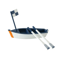 Wooden Boat Ornament Painted Finish Decorative Home Decor