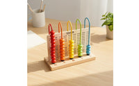 Wooden Abacus Educational Wooden Counting Frame Colorful Beads Kids Counting Toy for Young Children, Classroom