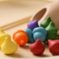 Sorting Toy with Tweezers Wooden Color Sorting Toy Child-Centered Fine Motor Skills for Preschoolers, Homeschool, Playroom