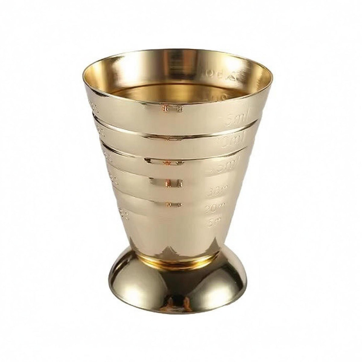 Cocktail Measuring Cup Polished Finish Pedestal Measuring Jigger Flared Shape Jigger