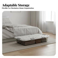 Wheeled Flat Storage container Clear View Wheeled Underbed Container Space Saving