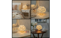 Rose Table Lamp Corded Rose Lamp Sculptural Romantic for Bedroom, Reading Corner