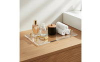 Vanity Tray with Handles Rectangular Acrylic Tray with Handles Sturdy for Entryway