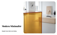 Colored Acrylic Cube Table Built-in Magazine Holder Clear Occasional Table