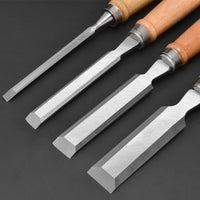 Woodworking Flat Chisel Beech Wood Handle 50# Steel
