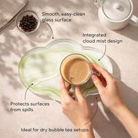 Glass Tea Tray, Modern Minimalist Style