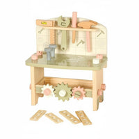 Kids Wooden Workbench Fine Motor Skills Children's Workbench Toy Hand-Eye Coordination Wooden Tool Bench for Preschoolers, Playroom, Preschool