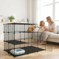 DIY Pet Cage Wire Grid Panels for Guinea Pigs, Rabbits, and Small Animals - Customizable Enclosure and Fence